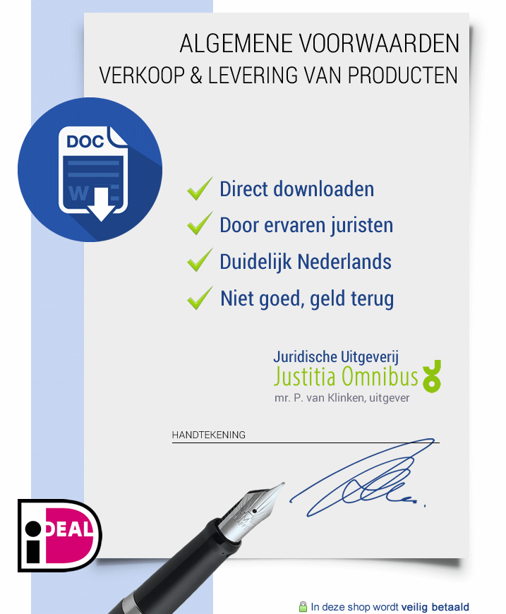 Algemene Voorwaarden verkoop en levering van producten