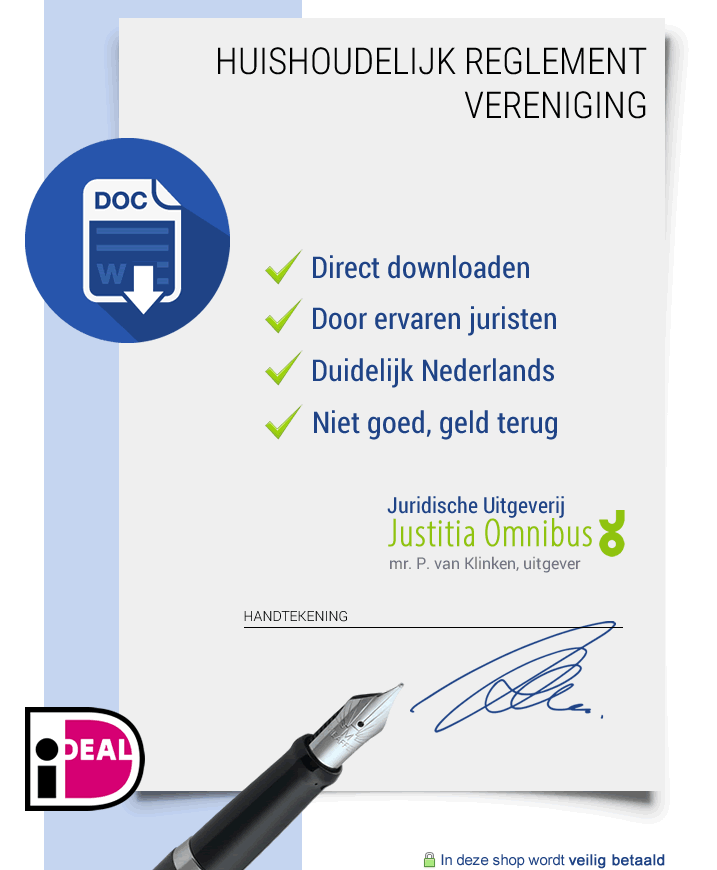 Model Huishoudelijk Reglement Vereniging  Voorbeeld 2022